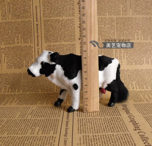 small cute simulation cow toy polyethylene & furs handicraft prop cow doll gift about 16x5x9cm aeProduct.getSubject()