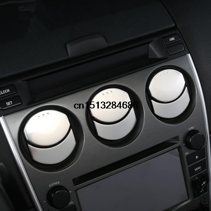 Car control Air conditioning vent Stainless steel decorative trim 12pcs for Mazda 6 accessories