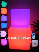 led illuminated furniture!waterproof 40*40*40CM led cube with remote control,LED light up stool chair,luminous led cube outdoor