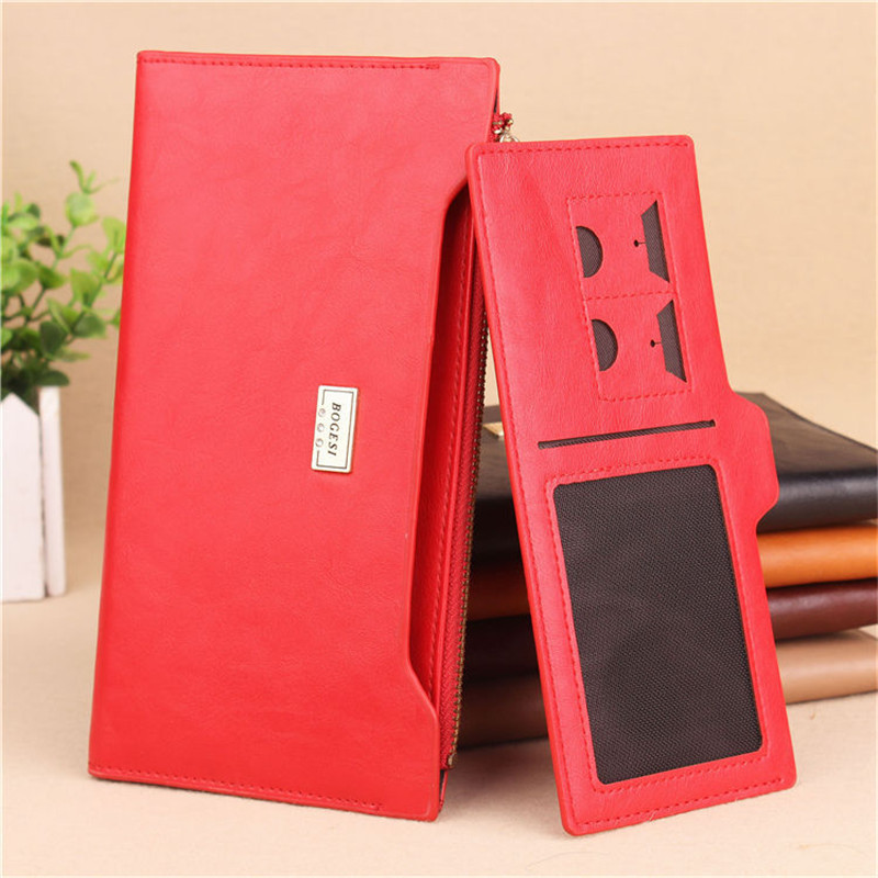 New Fashion Women s Wallet Zipper Long Design Coin Purse Female Colorful Purses Card Holder Leather