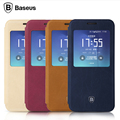 Baseus Flip Leather Case for Samsung S7 s7 edge Smart Sleep View Window Stand Function Phone