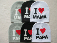 Elina 2015 Fashion (7mothn-3year) baby knit i love papa/mama hat cap Beanies gorros de lana touca chapeu( second 60%off)