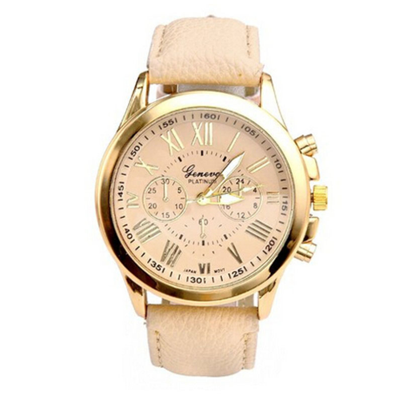 2015 Hot Sales Free Shipping Women PU Belt Quartz Watch Relojes Watches Women Fashion Luxury Watch R