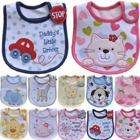 3pcs lot Baby Boy Girl Kids Newborn Children Toddler Infant cartoon Bibs Waterproof Saliva Towel Scarves