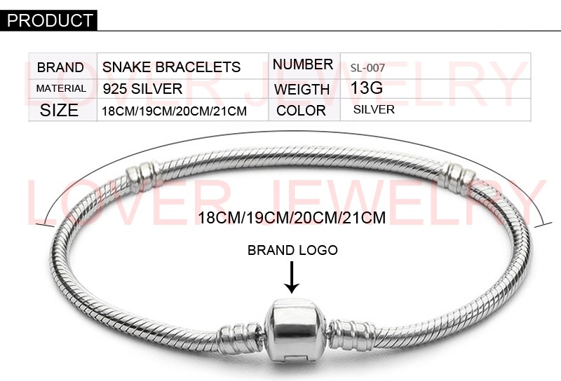 New-arrival-Silver-Snake-Bracelet-European-charm-bracelet-Compatible-Fits-Pandora-bracelets-925-Sterling-bracelets-for