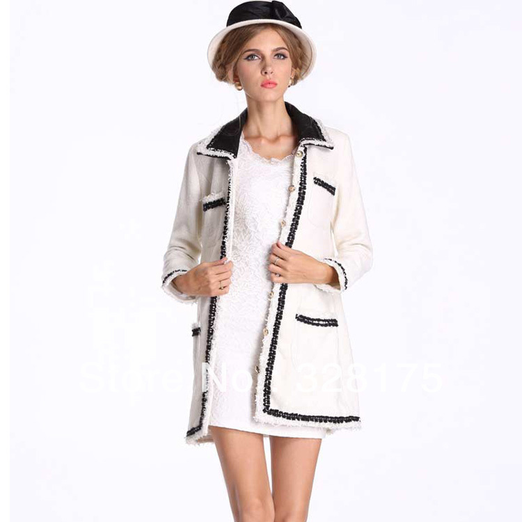 Free Shipping 2015Yvite Autumn Winter Outerwear Classic Ladies Women Fashion Elegant Design Long Outerwear Coat