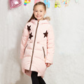 New 2016 Winter Jacket Girls down coat child down jackets duck down long design flower coats
