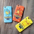 Lovely Pokemons Charmander Squirtle Yellow electric mouse PC Material phone case for iPhone 6 6S 6