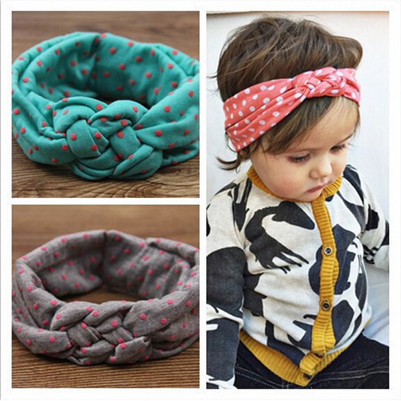 Image of Baby Toddler Soft Girl Kids Cross Hairband Turban Knitted Knot Headband Headwear Hair Bands Hair Accessories w--146