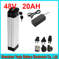 48V 20AH top discharge electric bike lithium battery 48V 700w bike battery Aluminum housing BMS and