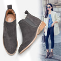 2016 new autumn Women genuine leather boots nubuck leather Martin boots Chelsea boots