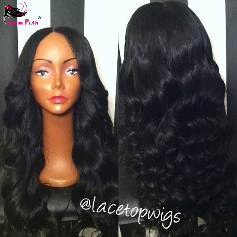 Image of 100% Brazilian full lace wig body wave Virgin Human Hair wavy Full lace wig/Glueless Lace Front Wigs Baby Hair in Stock !!!
