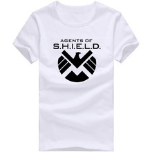 Fashion Marvel Agents of Shield Men T Shirts Round Neck Short Sleeve Vintage t shirts For