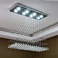 VALLKIN K9 Crystal LED Chandeliers GU10 Bulbs Dinning Room Indoor Light Lamp K9 Suspensions Lamps LED