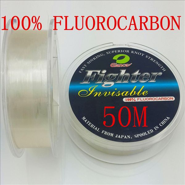 Image of 50M 100% Fluorocarbon Fishing Line Leader line for Braid Fishing Line Japan Quality Free Shipping