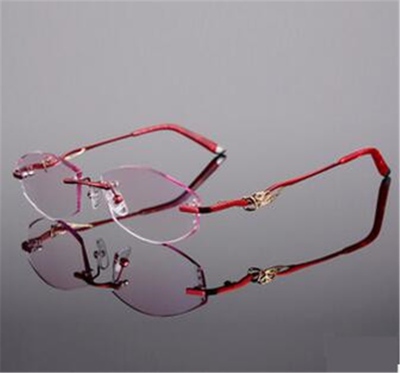 Rimless Eye Glasses Women  Reading Glasses Gentlemen High Quality Optical Reading Glasses