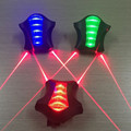 New and High Quality ABS Bicycle Rear Tail Safety Warning 5 LED 2 Laser Bike Flashing