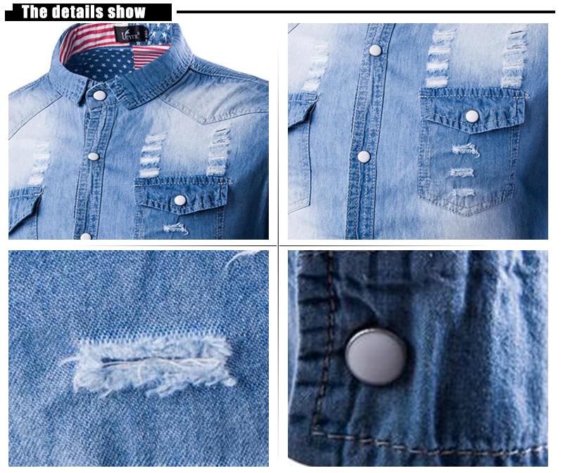 ripped denim shirts