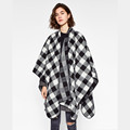 Shawls Plaid Scarf Luxury Brand Cashmere Poncho Winter Scarf Pashmina Women Ponchos and Capes Long Infinity
