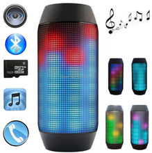 Mini PULSE Wireless Bluetooth Speaker with LED Light Show for Party Music with FM