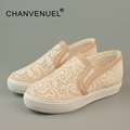 Elegant Loafers Shoes Women Slipony Casual Lace Round toe Shoes Woman Fashion Flat Platform Heel Shoe