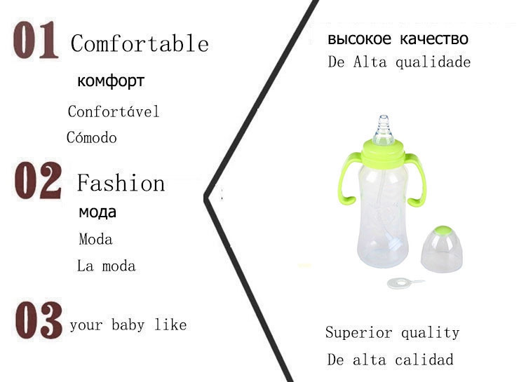 Plastic Baby Bottle Holder High Quality Baby Feeding Bottle Nuk Health Safety Baby Cup Straw Feeder Milk Juice Bottle Handle (1)