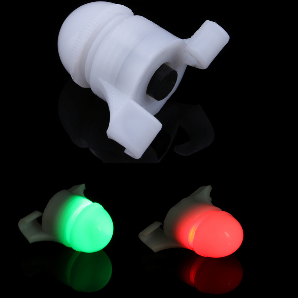 Image of New 2 in 1 LED Night Fishing Rod Tip Clip on Fish Strike Bite Alert Alarm Light Mini Portable Free Shipping