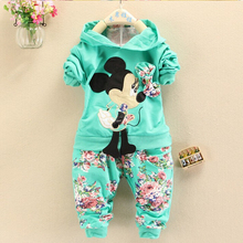 2015 new fashion Spring Autumn baby girls Sport suit set long sleeve children hoodies pants clothes