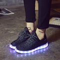 2017 Fashion Men LED Luminous Shoes High Top Casual USB Shoes Charging Tenis Led Light Up