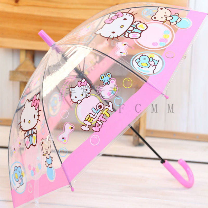Thick transparent umbrella long-handled umbrella c...