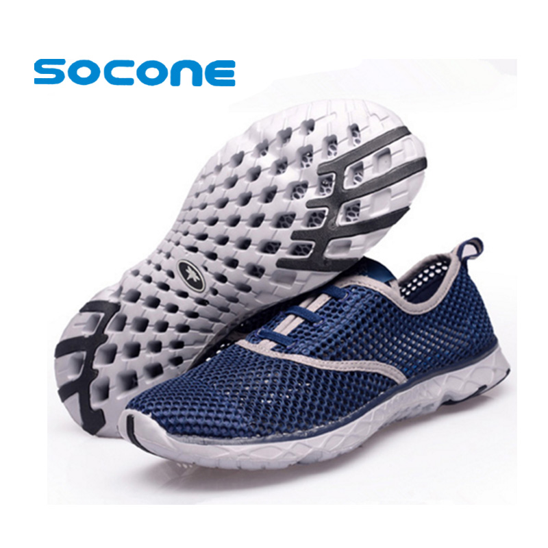 Image of Socone Summer Running Shoes for Men Women Fasion Sneakers 2016 Mesh Breathable Sport Shoes Men Beach Water Shoes Womens Trainers