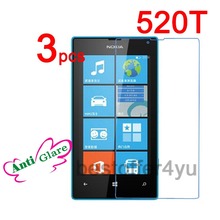Matte Anti- Scratch Protective Film for Nokia Lumia 520 521 520T N525 525 Screen Protector Guard Cover + 3 Cloth + Tracking Code