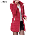 MOGE black long winter jacket women warm fashion winter coat doudoune femme jaqueta feminina casacos de