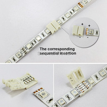 Tanbaby 10mm 4pin RGB led strip connector Strip to Strip no need soldering DIY led connect