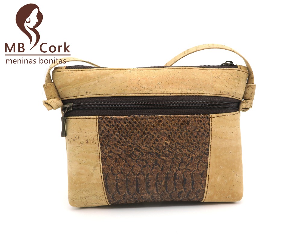 From Portugal ,cork handbags, Ladies fashion original Cork and wood color orange packet, messenger bag made of natural materials