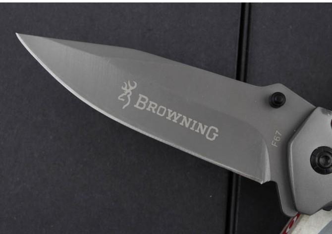 Free shipping of Browning F67 survival folding knife handle material steel processing annatto outdoor camping hunting