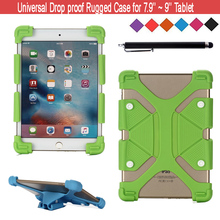 Universal 7.9-9″ Tablet Light Weight Kids Friendly Silicone Super Protection Cover Reinforced Corners Drop Proof Rugged Case