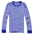 2016 Spring Autumn Europe US Navy Style Men Women lover Stripe TShirt Unisex Long Sleeve O
