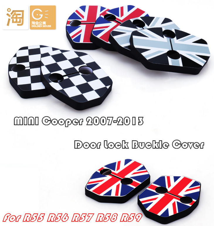 2 X pcs MINI COOPER ONE FUN CLUBMAN R55 R56 door protector lock cover buckle decoration