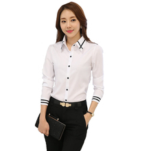Elegant Slim Thin White Chiffon Women Blouses Striped Long Sleeve Casual Women Shirt 5XL Plus Size Office Women Clothing Blousa