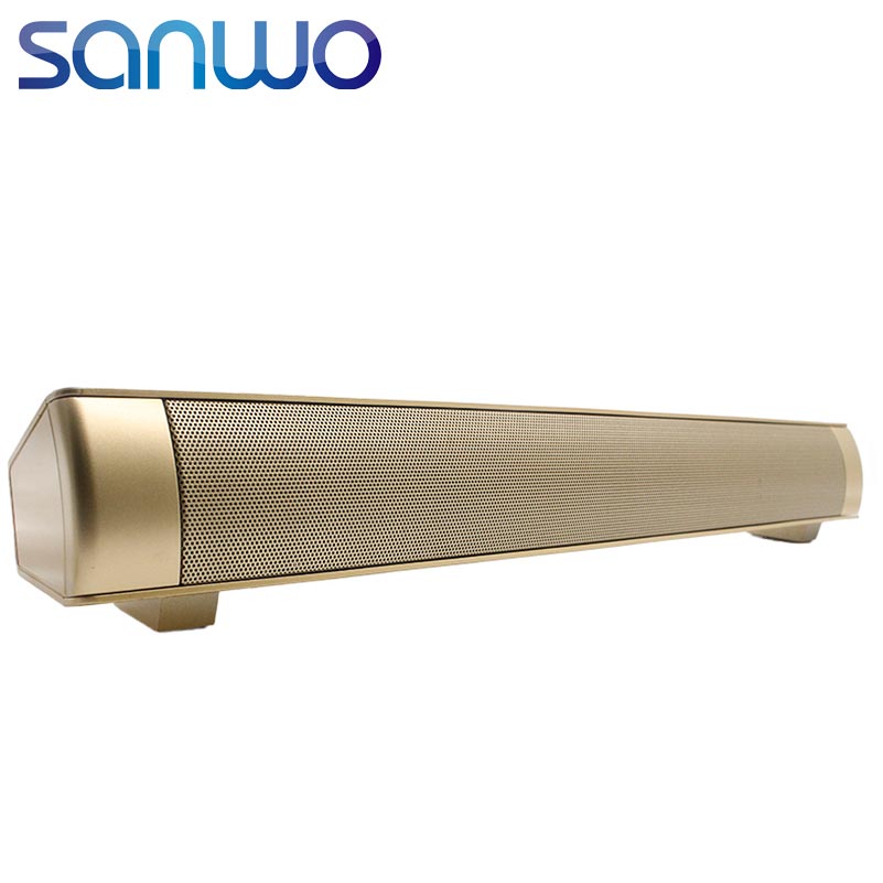 Powerful USB Mini Bluetooth Soundbar Perfect Sound HIFI Soundbar Speaker For Computer PC Tablet TV ETC Gold Color Mini Speaker Powerful USB Mini Bluetooth Soundbar Perfect Sound HIFI Soundbar Speaker For Computer PC Tablet TV ETC Gold Color Mini Speaker
