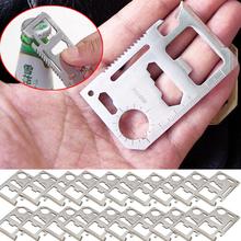 Hot Sales 20 X New 11 In 1 Tab Survival Pocket Card Stainless Army Multifunctions Tool