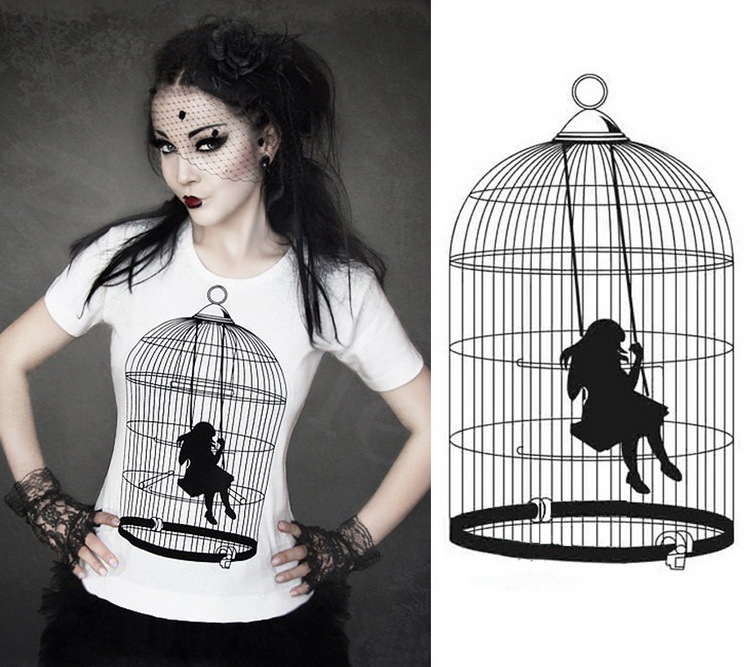 Fashion new harajuku 3D tshirt women black white casual print tees funny hot sale poleras de