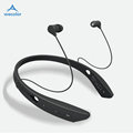 New Coming Black Fashion Sport Headsets Wireless Bluetooth Earphones Stereo With Mic for Mobile Phones PC
