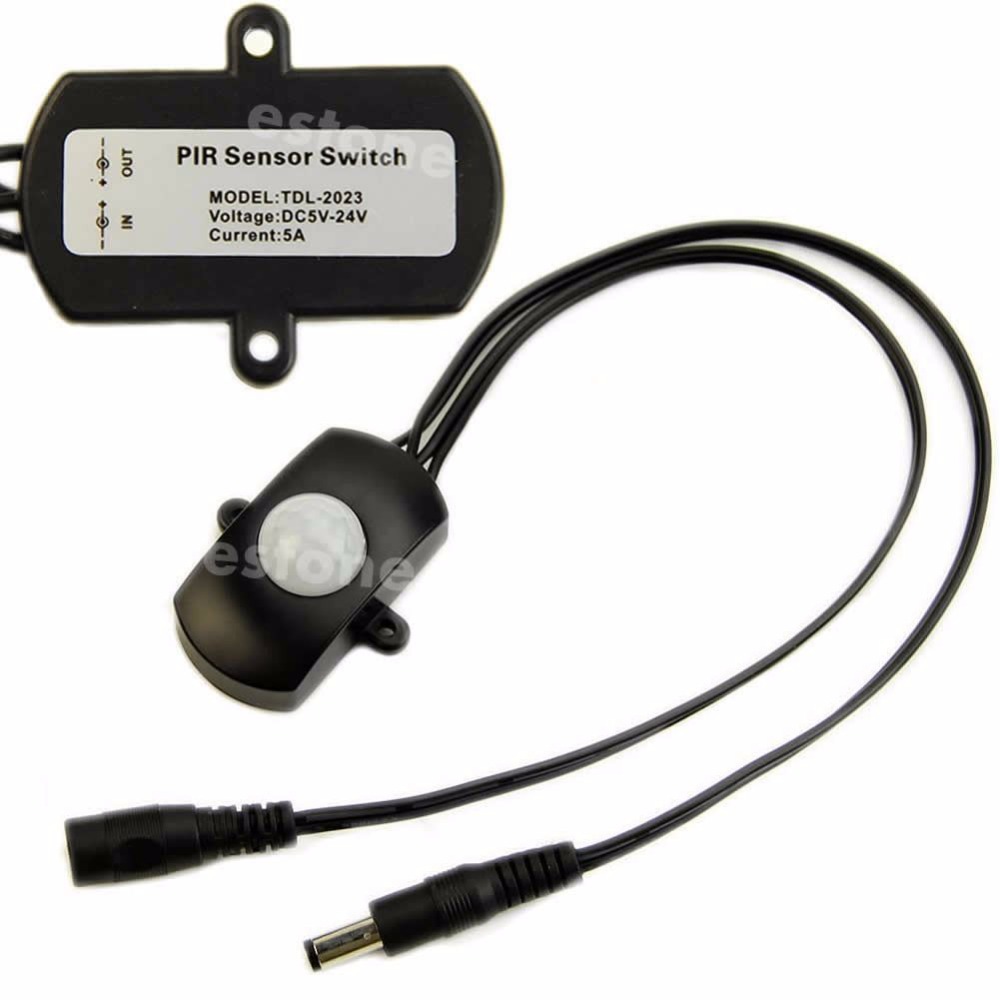 LED Strip Automatic MINI DC5-24V PIR Infrared Motion Sensor Detector Switch 5A