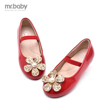 my.baby 2016 spring and autumn new Korean shoes fashion girls Glitter flower Princess shoes