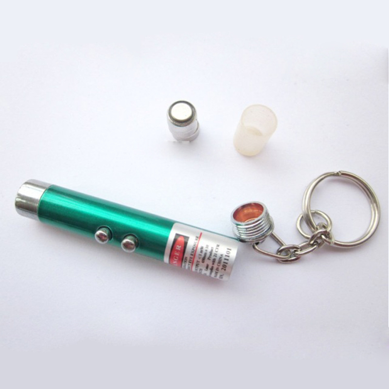 2 In1 Mini Red Laser Pointer Pen Keychain Flashlight Child Pet Cat Toy SALE 