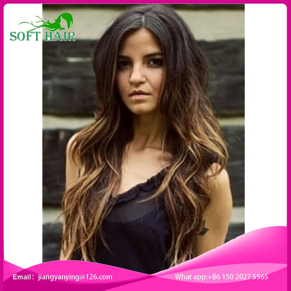 ombre glueless lace front human hair wig 1