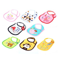 SCYL Pack of 3 Cute Double Layer Waterproof Cotton Infant Baby Bib Care Unisex