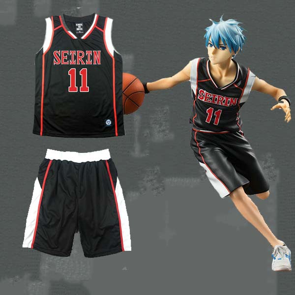Anime KUROKO'S BASKETBALL SEIRIN School #11 Kuroko Tetsuya Black Basketball Jersey Team Uniform Kuroko no Basuke Cosplay Costume